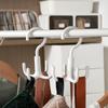 White Rotating Hook 360 Degree Wardrobe Hanger Multifunctional Underwear Rack Sling Bag Coat And Hat Storage 4 Cla Underwear Or