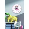 White Princess Girl And Moon Children's Room Digital Printed Silent Flows Wall Clock