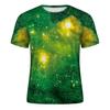 Vast Starry Sky Universe Graphic T Shirts For Men Summer Fashion 3D Space Planet Pattern T-shirt Personality Cool Style T-shirts
