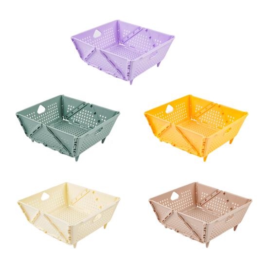 Складной дуршлаг Складная корзина для слива с ножками для опоры Можно мыть в посудомоечной машине Кухонный дуршлаг для фруктов овощей пасты