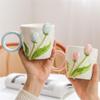 Porcelain Cup Ceramics Does Not Fade Easy To Clean Hand Carved Comfortable Grip Ceramic Drink Cup Smooth Mellow Durable Mug
