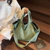 Large Capacity Canvas Tote Bag Literary Shoulder Bag Simple Messenger Bag