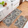 2PCS Farmhouse Coffee Kitchen Rugs and Mats Set of 2 Vintage Non Slip Washable Floor Mat for Kitchen Home Decoration