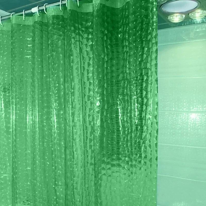 1шт 180x180см 3D ванная комната ванна занавеска для душа прозрачная более толстая водонепроницаемая занавеска