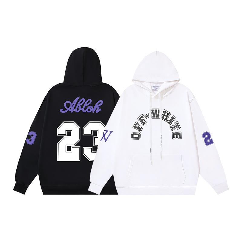 1063 Off-White 2026 Осень/Зима Новый OW Буква №. Толстовка с 23 микро-принтами для мужчин и женщин