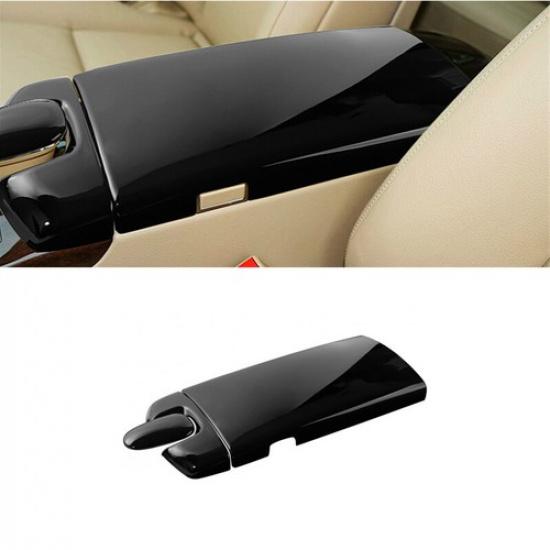 3x Gloss Black ABS Car Central Armrest Box Stick Trim For Benz S W221 2008-2012