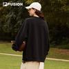 FILA FUSION Couple's Loose Fit Fleece Sweatshirt