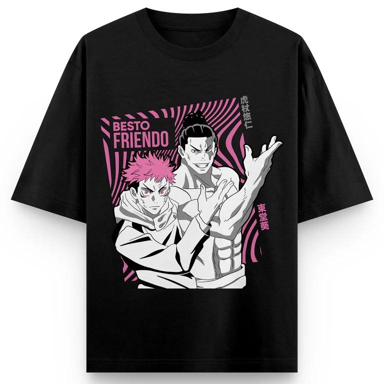 Jujutsu Kaisen Аниме Итадори Юдзи Печать Хлопковая Футболка Мужская и Женская Харадзюку Повседневная Свободная Летняя Аниме Периферия Одежда