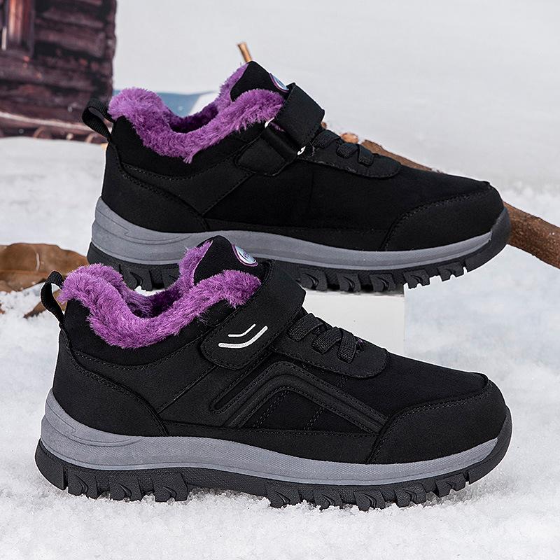 Зимняя обувь для ходьбы для пожилых людей, женская хлопковая обувь, оригинальная обувь, крепкое здоровье, толстая и теплая обувь для мамы, женские расширенные и высокие зимние ботинки