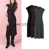 Spring New Women's Clothing Fashion Style Retro Waist-Controlled Soft Plaid Sleeveless Drop Shoulder Dress 5584174