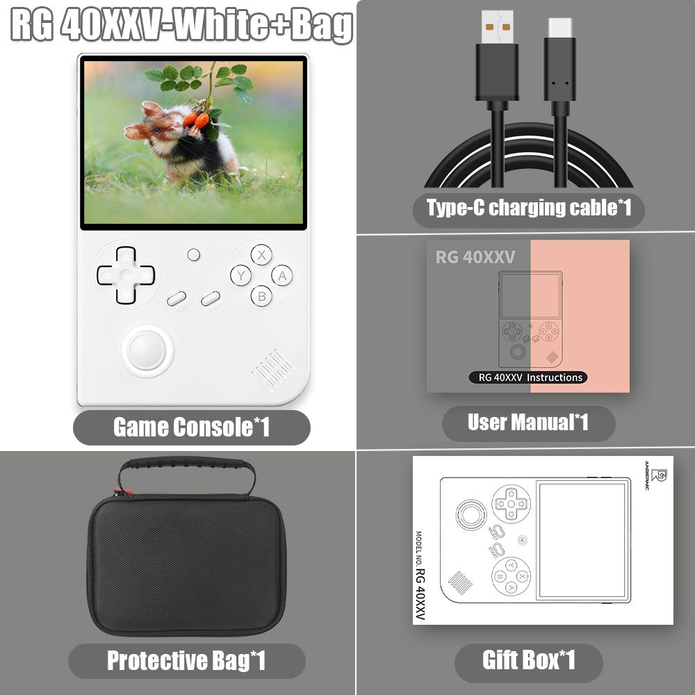 Anbernic RG 40XXV 64 Bit Linux Retro Handheld Game Console 4.0'' IPS Screen Supports 5G WiFi Bluetooth HD-Support Output RG40XXV