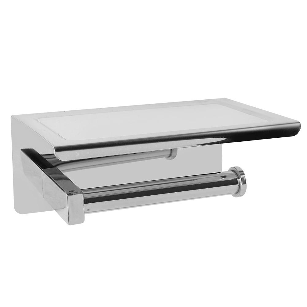 Держатель рулонной бумаги для ванной из нержавеющей стали Стойка для хранения бумажных полотенец Держатель для телефона