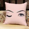 Ins Style Eyelash Peach Skin Pillow Case Pillowcase Doublesided Printed Sofa Cushion Bedroom Headboard Pillow