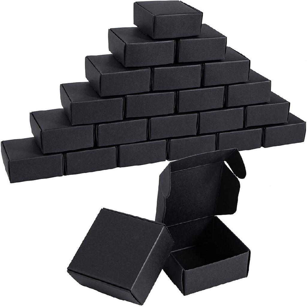 50 шт. Мини-подарочные коробки из крафт-бумаги, многоцелевая упаковка для небольших ювелирных изделий: колец, сережек, подарков на дни рождения, свадьбы, праздники, рождественские подарки