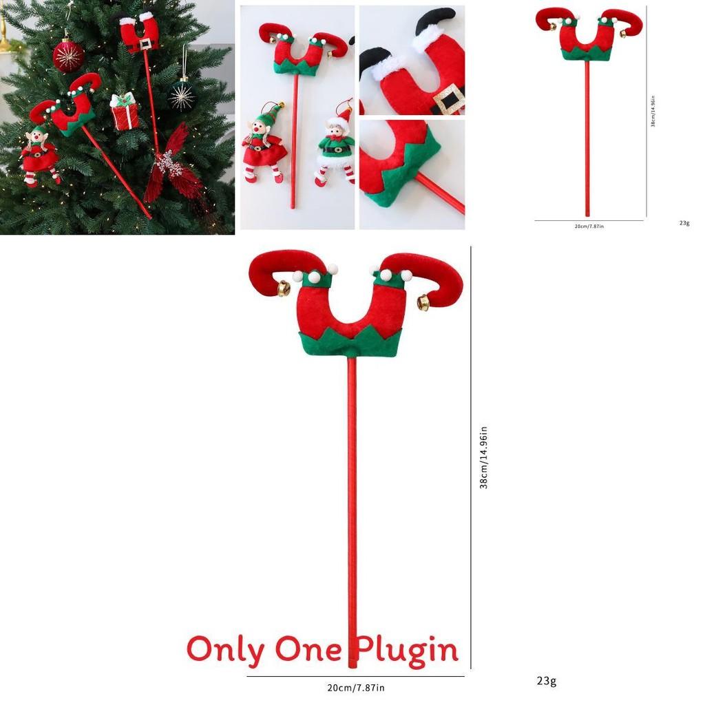 Christmas Elf Leg Fabric Decoration With Cartoon Style For Holiday Tree Accessories