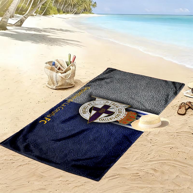 Deportivo de La Coruña Print Beach Towel, Large Soft Quick Dry Towel for Beach Camping Swimming