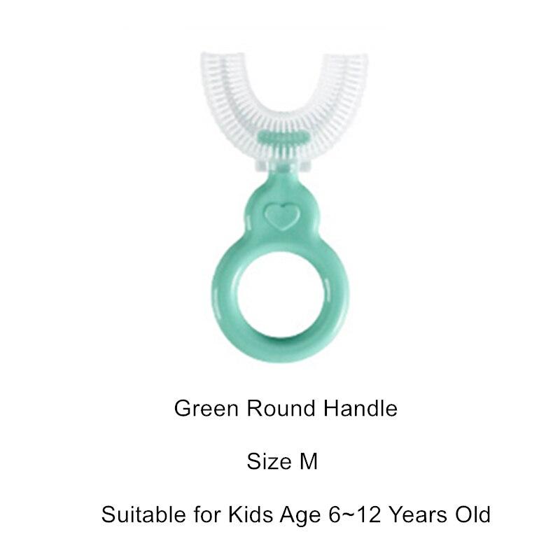 1 шт., детская зубная щетка U-образной формы, детская силиконовая зубная щетка для детей, ручная тренировочная щетка для зубов для малышей, щетка для чистки рта