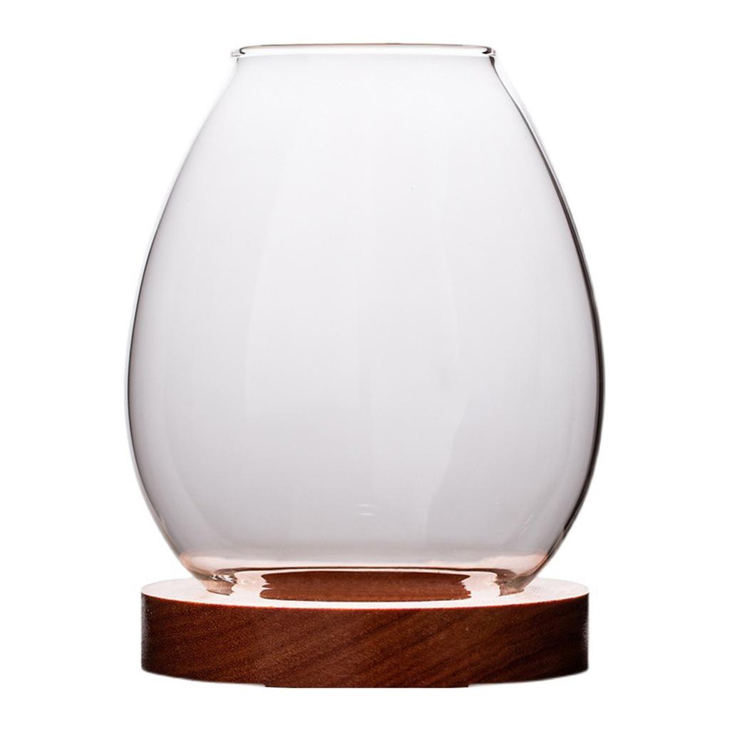 Ветрозащитный колпак для свечи, стеклянный подсвечник, подставка для свечи с деревянным основанием, китайский ужин, дзен, домашнее украшение