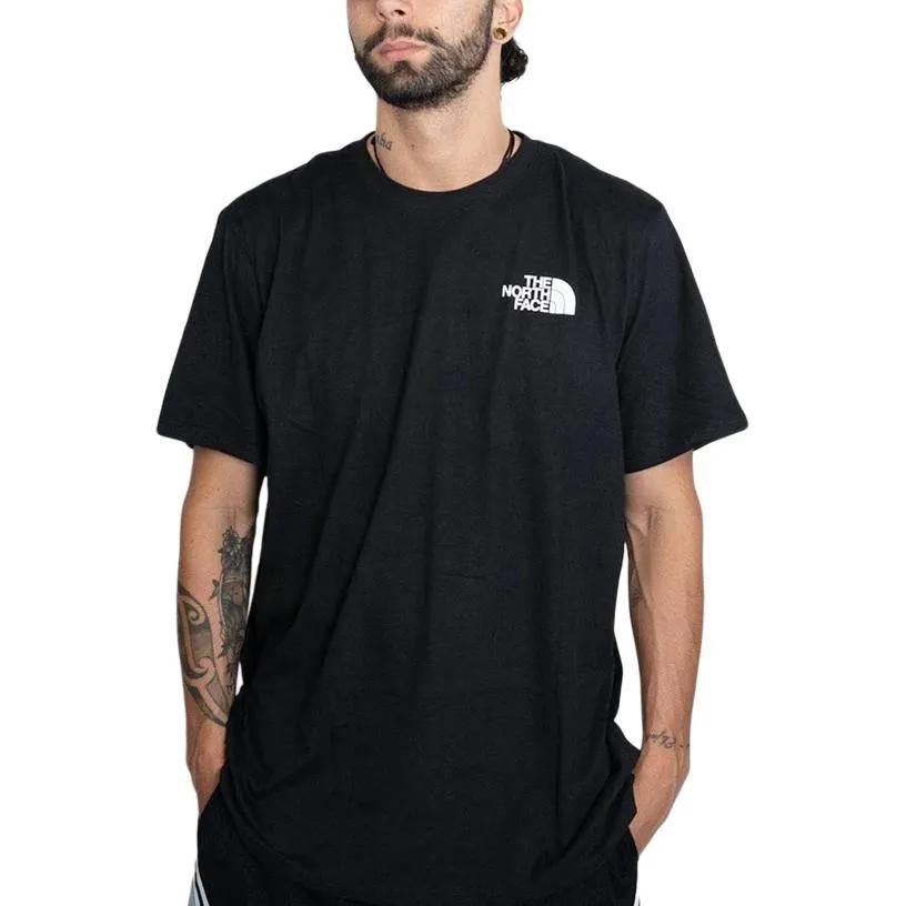 THE NORTH FACE T-Shirts Men's Black Crew Neck Moderate Straight Fit (Unisex) T-Shirts NF0A4763 KY4