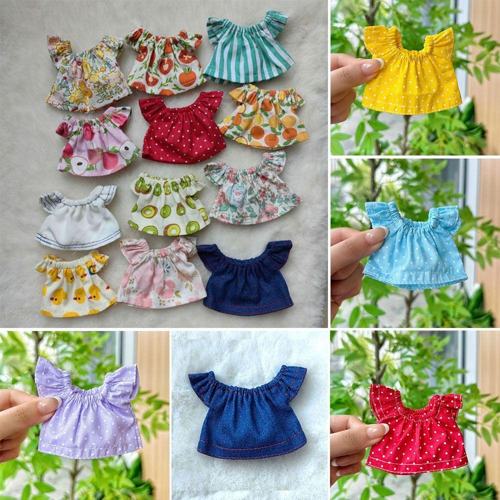 Multistyles Doll Jeans Dresses Fashion Doll Clothes Accessories Kids Toys for 10cm Cotton Dolls