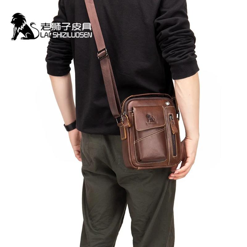 Сумка-мессенджер из натуральной коровьей кожи Мужская сумка Ручная сумка Нагрудная сумка через плечо Мужская сумка Tas Деловая Маленькая Мужская Bolsas Sac