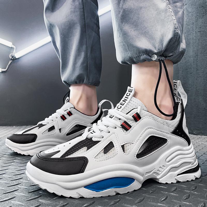 Платформа Four Seasons Папины кроссовки Мужская обувь Модная Ретро Трендовая обувь Студенческая Уличная Износостойкая Нескользящая Спортивная Повседневная обувь