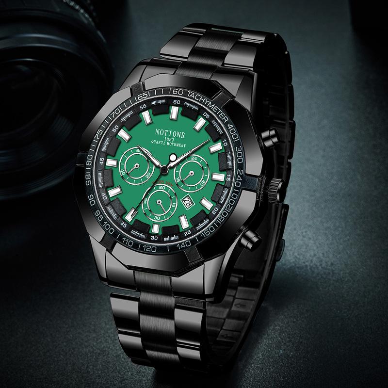 Классические деловые мужские часы Кварцевые часы Часы с несколькими циферблатами Повседневные спортивные мужские часы Аналоговые часы с календарем