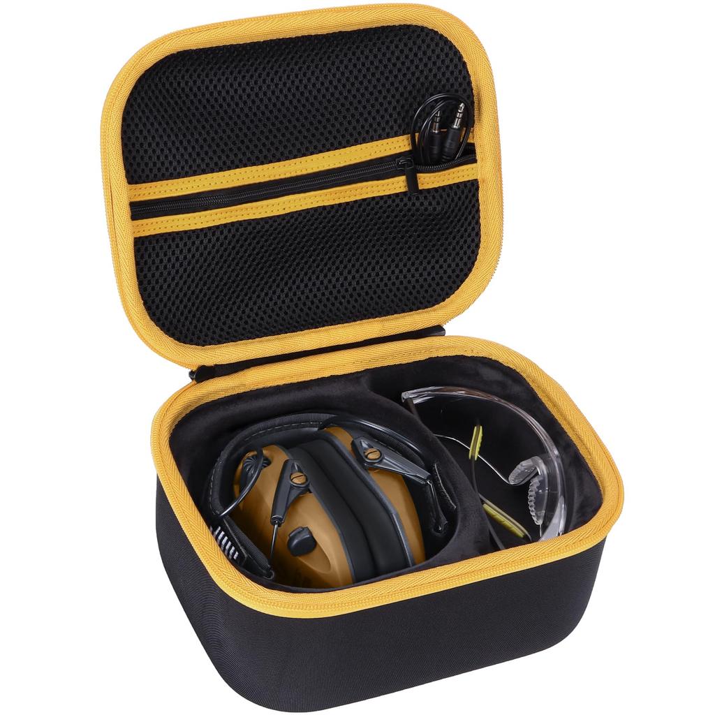 RAZOR SLIM ELEC MUFF Slim Electronic Earmuffs with Storage Case [Peyyargo] Walker's (Black + Yellow)