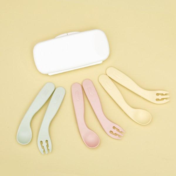 Набор футляров для ложек Edisonself, мятный (ложка вилка), ложка+вилка+футляр, 1 комплект