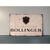 Винтажная жестяная вывеска Bollinger Champagne Ретро Металлическое Настенное Искусство Декор для Бара Паба Мужской Комнаты Дома Maison Fonde en Французский Ch