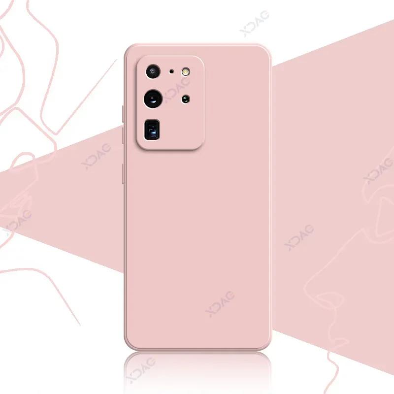 Чехол для мобильного телефона Samsung Galaxy S20 FE Plus Ultra SamsungS20Ultra S20Plus 5G Мягкий квадратный жидкий силиконовый чехол-сумка
