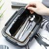 Easy-Clean Bento Container for Students & Office Workers LeakProof Stainless Steel Lunch Box with 4 Compartments - Durable