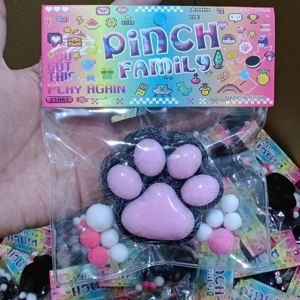 Моти Таба Сквиши НОВАЯ Игрушка-Непоседа Мини Каваи Плюшевая Кошачья Лапка Силиконовая Маленькая Кошачья Лапка Милая Розовая Кошачья Лапка