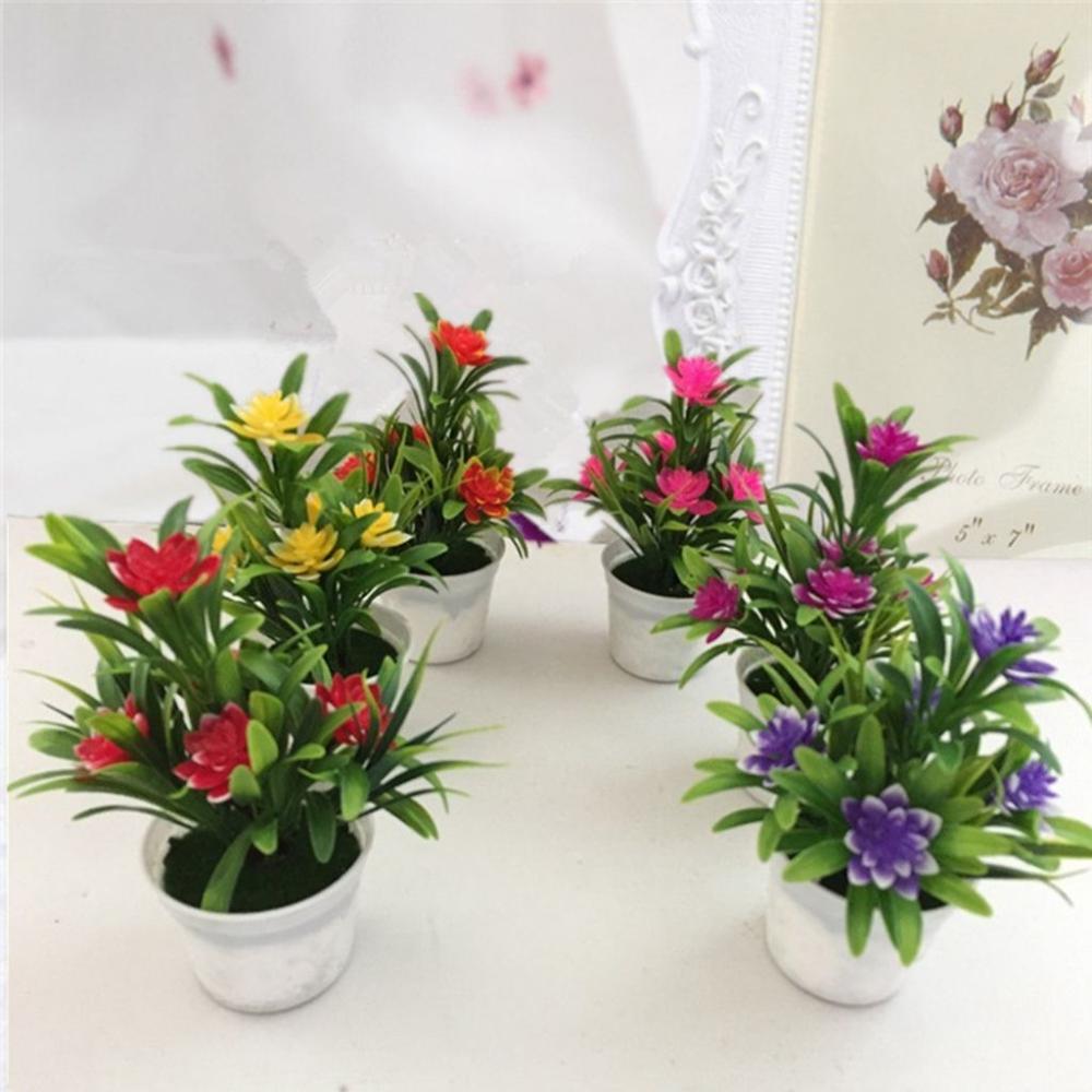 Lifelike Household Tabletop Home Decor Potted Ornaments Simulated Potted Flower Artificial Flower