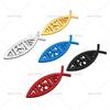 2pcs/lot 3D Metal Jesus Fish Car Emblem Auto Badge Rear Trunk NamePlate Stickers Side Fender Decal