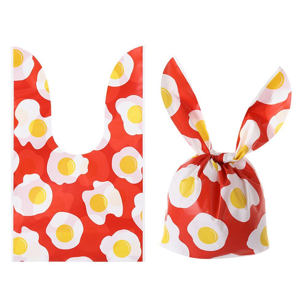 50 шт. Новые пасхальные картонные мешочки с ушками кролика, пластиковые мешочки для конфет в виде животных для детей, упаковка для печенья на день рождения, подарки своими руками