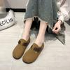 Новые ретро туфли женские туфли на плоской подошве мягкие повседневные женские кроссовки мокасины с мехом с круглым носком сабо на платформе платье удобные слипоны