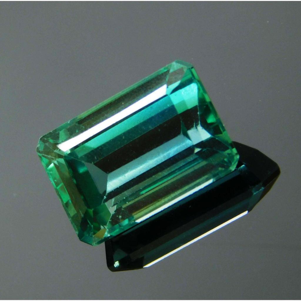Natural Paraiba Green Tourmaline 10 Ct Emerald Cut Loose Gemstone
