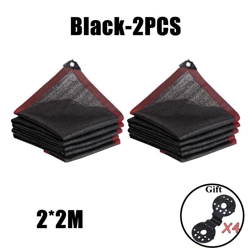 Черная тканевая сетка для защиты от солнца с проклеенным краем и люверсами, солнцезащитная сетка для перголы, теплицы с растениями, сада, патио, навеса