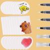 10Pcs Educational Toys Foam Texture Painting Paper Round Shape 3D Round Board Paper  Handicraft Toy