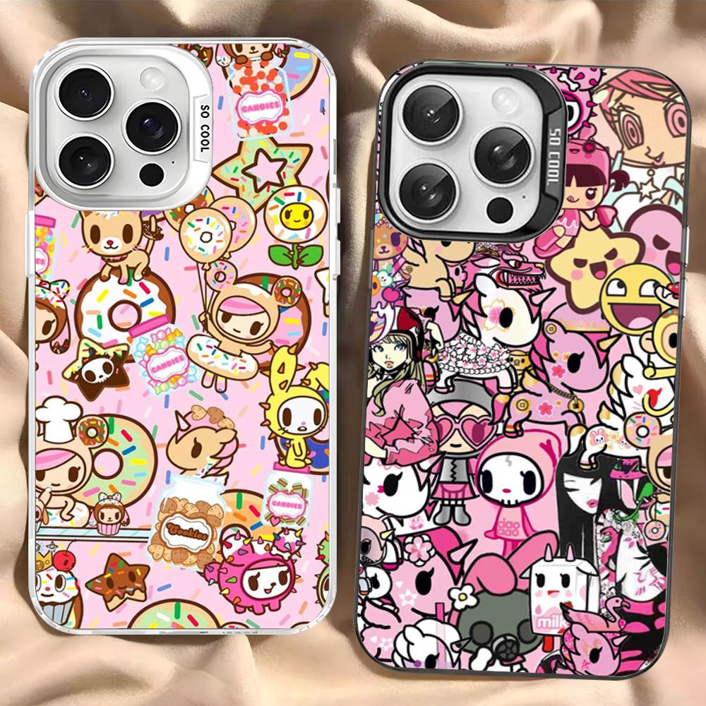 Япония Tokidoki Аниме Чехол для Телефона Для IPhone 16 15 14 13 12 11 Pro Max X XR XSMAX 8 7 Plus Матовый Ударопрочный Задний Чехол