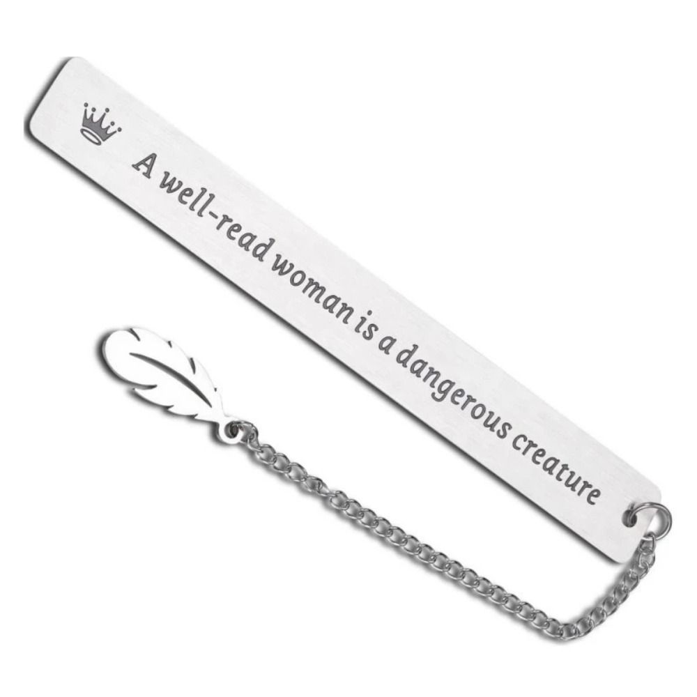 Stainless Steel Self-help Bookmarks Leaf Leaf Pendant Bookmark New Stainless Steel Bookmark