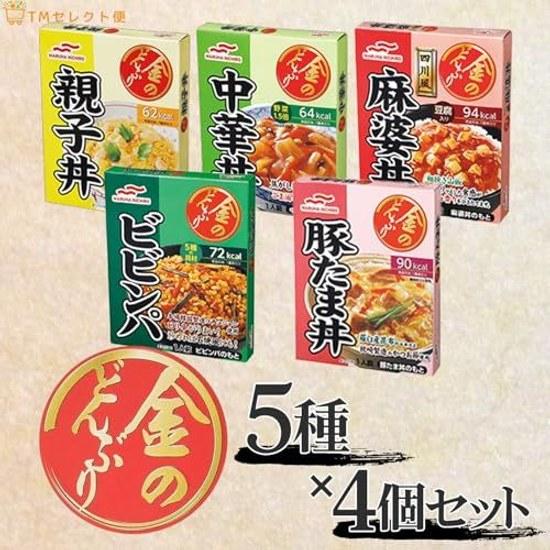 Maruha Nichiro Retort Gold Donburi 20 Meal Set 5 Types 4 Pieces Large Capacity Food Side Dishes Room Temperature Assortment Microwave Oyakodon Mapo