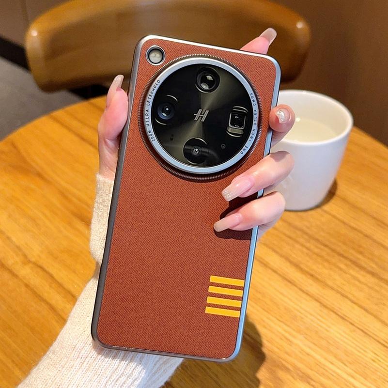 Винтажный чехол из кожи с серыми краями для линз, приподнятый защитный чехол для линз для OPPO Find X8 Ultra X8s Plus X8 Pro, защитная крышка