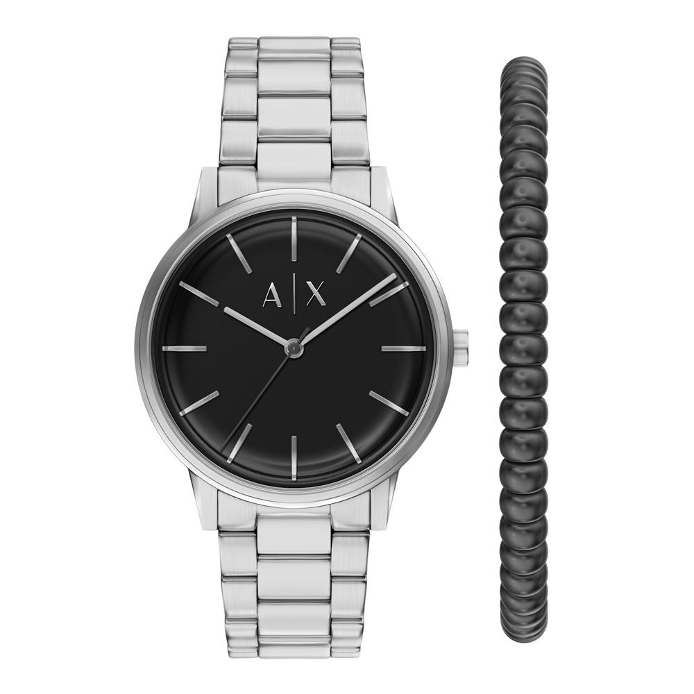 Armani Exchange Men S Metal Watch And Bracelet Set ax7182Set