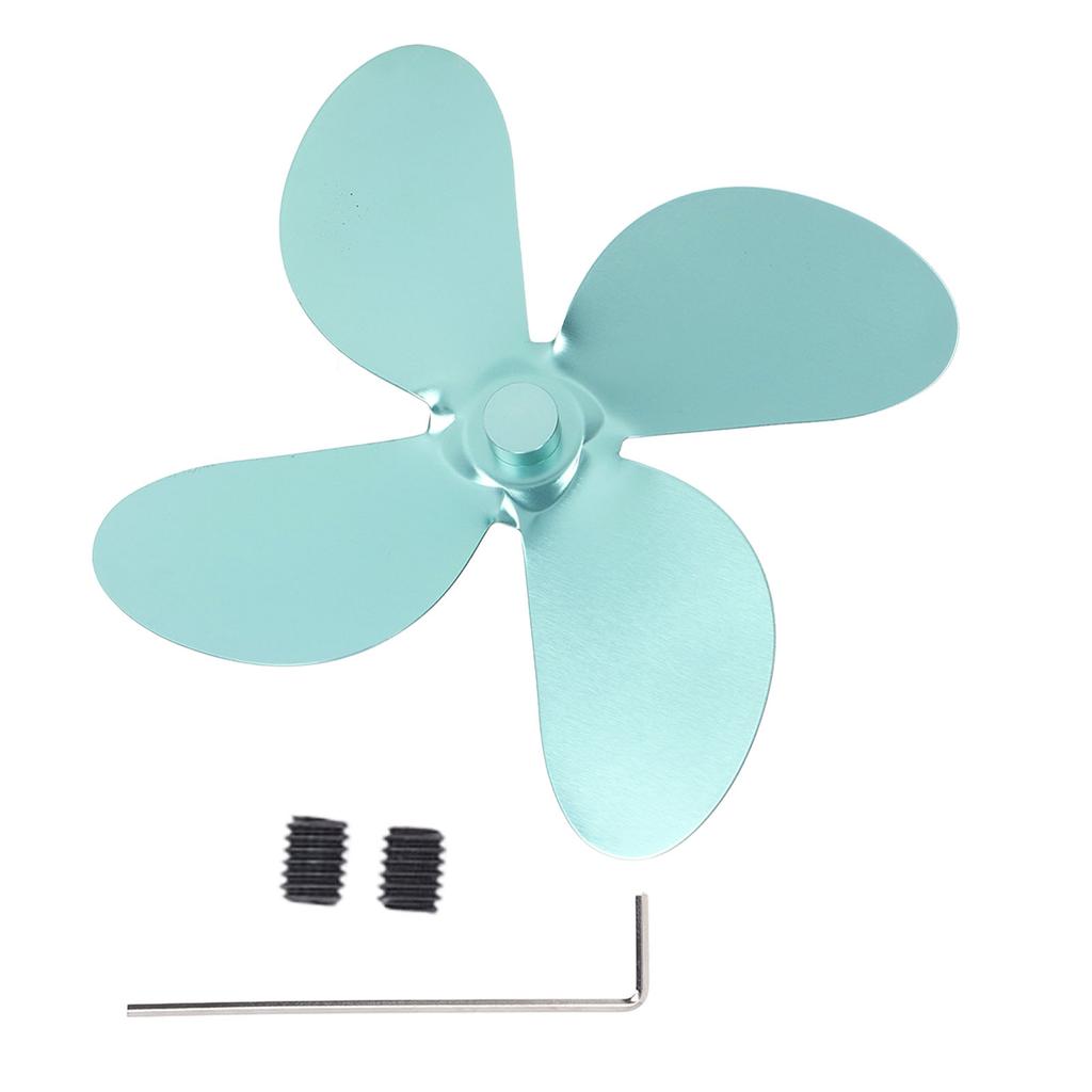 Лопасть вентилятора для камина 4 лопасти Алюминиевый сплав Рождественский стиль Аксессуары для дровяной печи