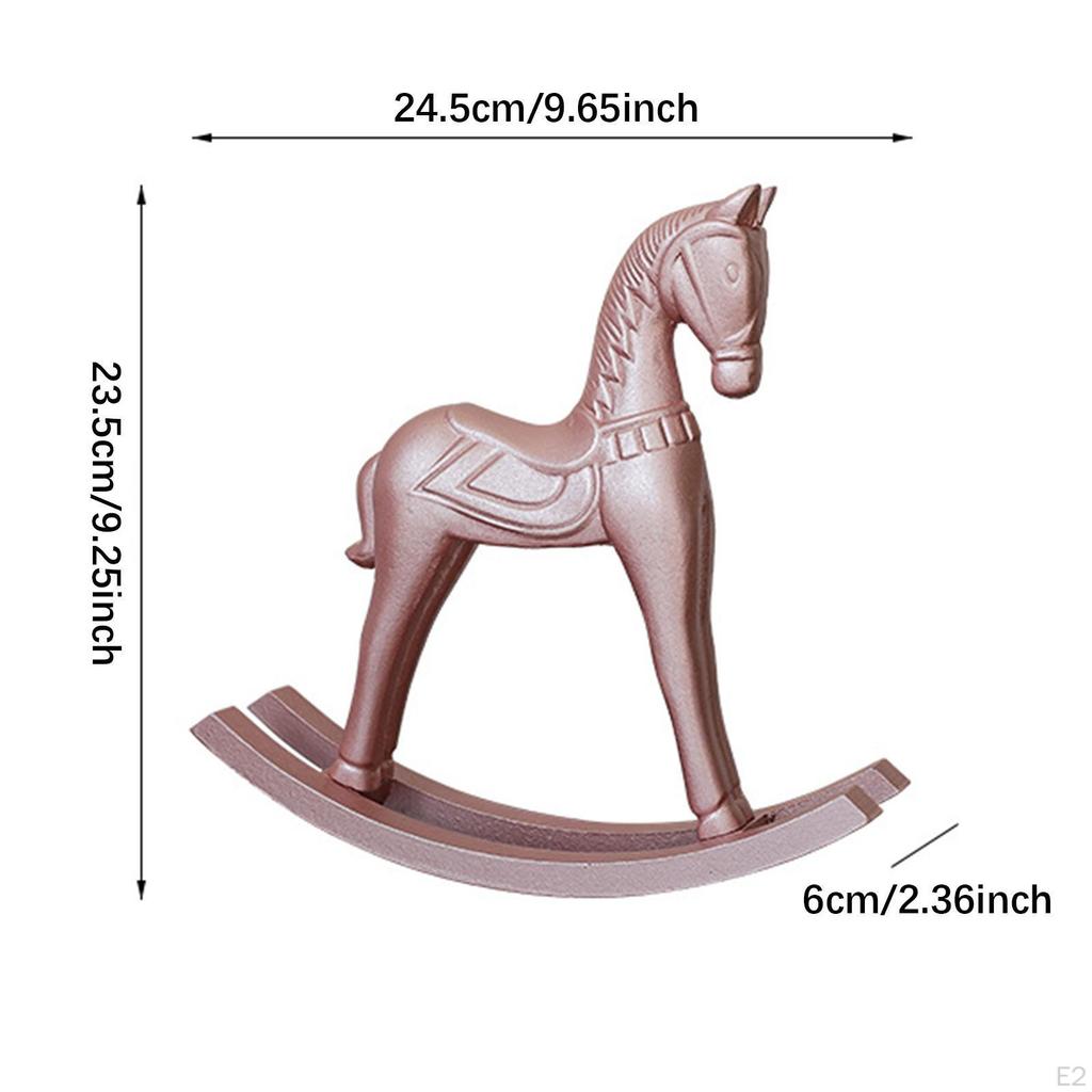Статуя лошади-качалки, украшение на праздничный сезон, фигурка для бара, стола, кафе