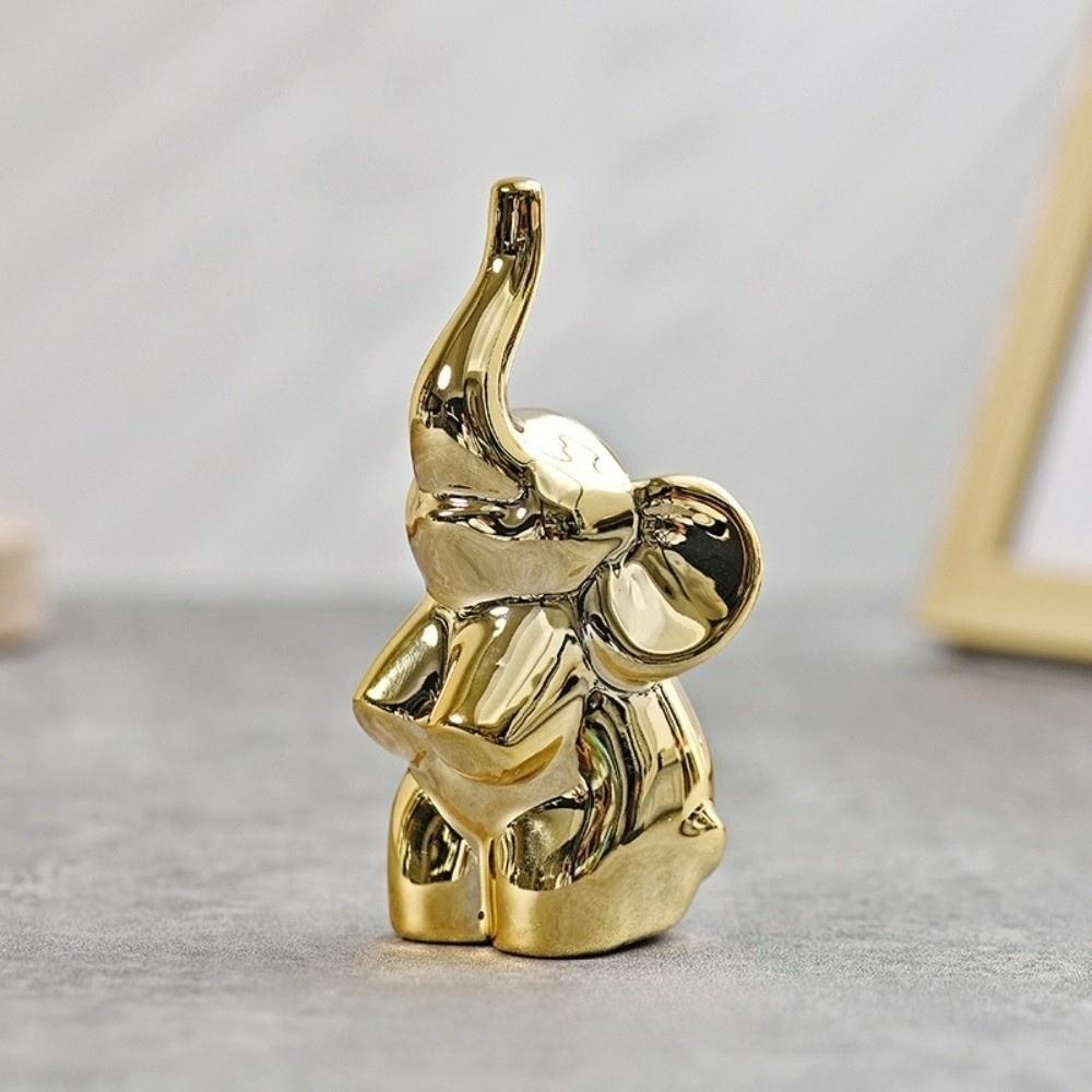 Electroplated French Bulldog Figurine Glossy Finish Jewelry Rack Gifts Animal Ornament Home Office