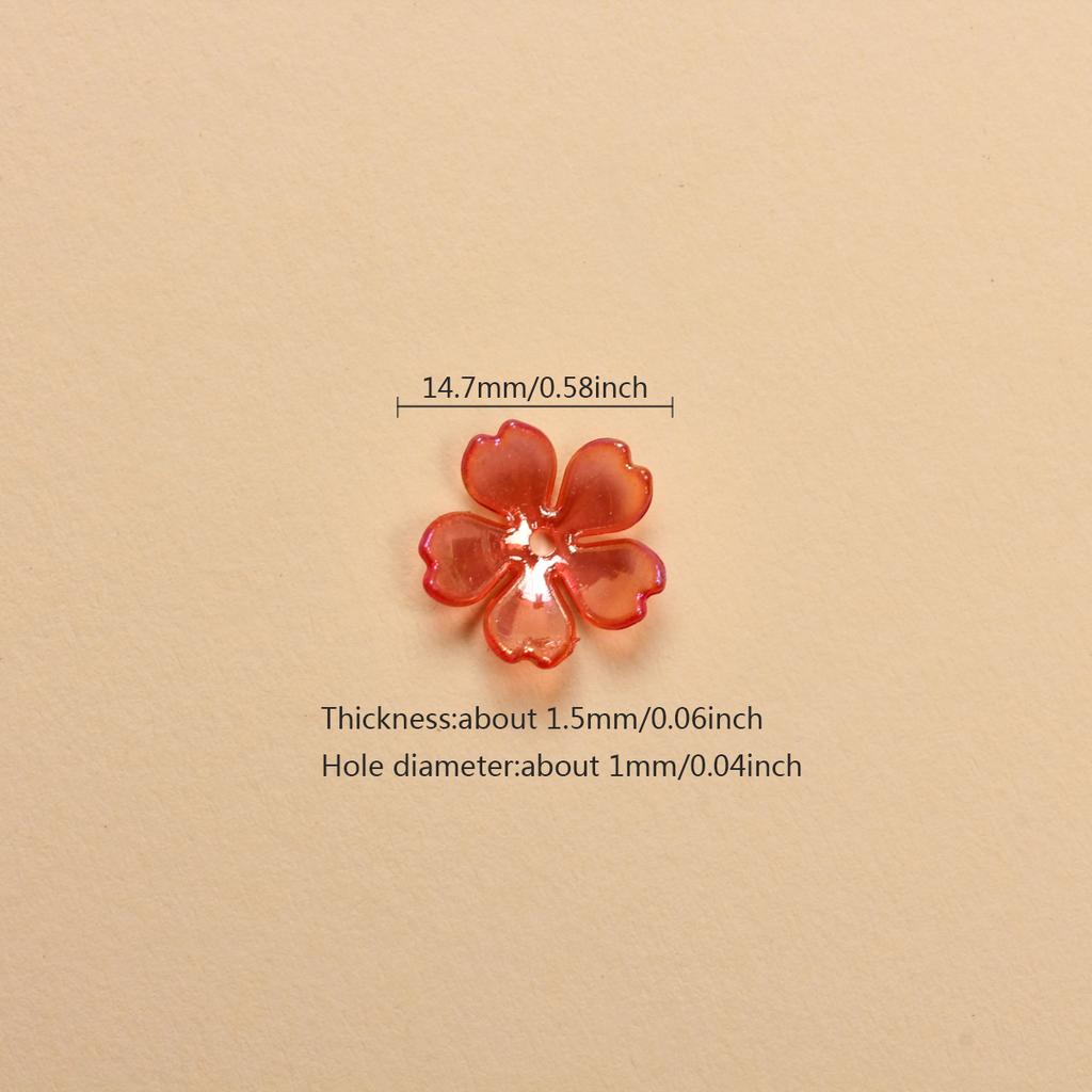 Креативные DIY 14,7 мм 100 шт. браслеты для изготовления ювелирных изделий акриловые серьги цветок галсанг модное ожерелье рассыпные бусины новое высокое качество