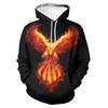 Spring Autumn Phoenix Bird Pattern Women Men 3D Graphic Hoodie Novelty Long Sleeve Pullover Sweatshirt Jackets with Pockets S-5XL